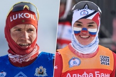 Александр Большунов и Вероника Степанова