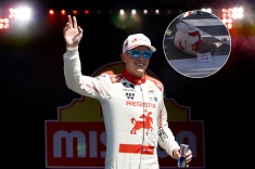 Травма пилота NASCAR из-за неудачного празднования