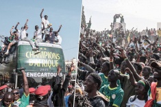 Сенегал шумно отметил победу в Кубке Африки. Видео