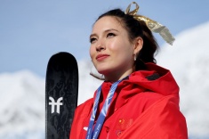 Фристайлистка и фотомодель Эйлин Гу на Олимпиаде