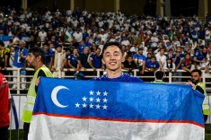 Игроки Узбекистана с фанатами отметили выход на ЧМ