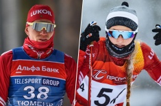 Алёна Баранова и Александр Большунов