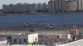 Президент России Владимир Путин прибыл на вертолёте