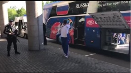 Сборная России прибыла на матч
