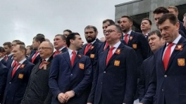 Сборная России посетила мемориал павшим воинам в Братиславе