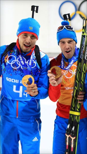 Золото биатлонистов в эстафете на Олимпиаде-2014
