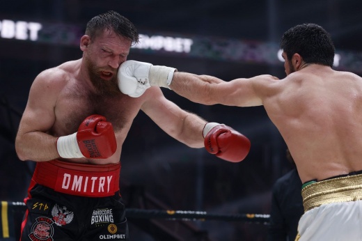 Дмитрий Кудряшов проиграл Сослану Асбарову на Hardcore Boxing, сенсационный результат боя, фоторепортаж