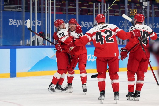 Сборная России по хоккею вышла в полуфинал турнира зимней Олимпиады — 2022 в Пекине, обыграв сборную Дании — 3:1