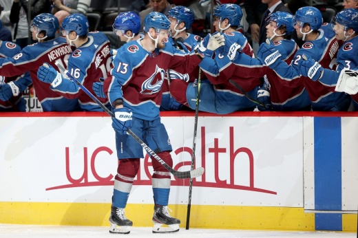 Colorado and Edmonton scored four goals in six minutes in the second half of the NHL playoffs