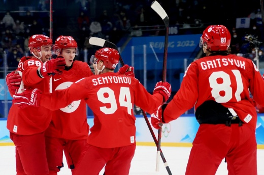 Олимпиада-2022 в Пекине, хоккей, Россия – Швейцария, курьёзный гол Антона Слепышева