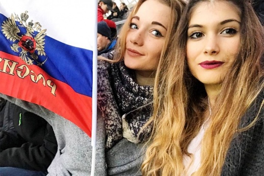 Самые красивые болельщицы на матче сборных России и Аргентины