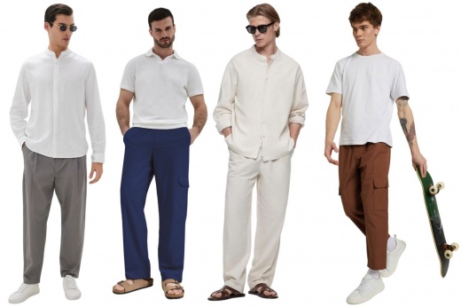 Трендовые мужские брюки лета-2023: 10 стильных вариантов из дышащих тканей