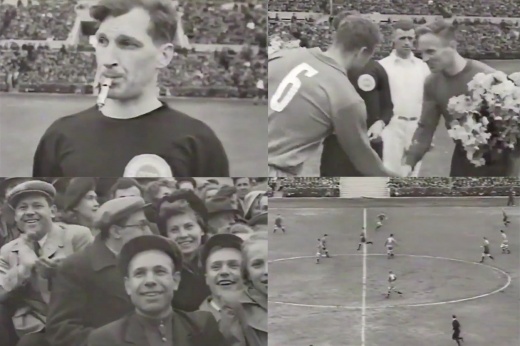 Первая футбольная трансляция в СССР. Редкие кадры