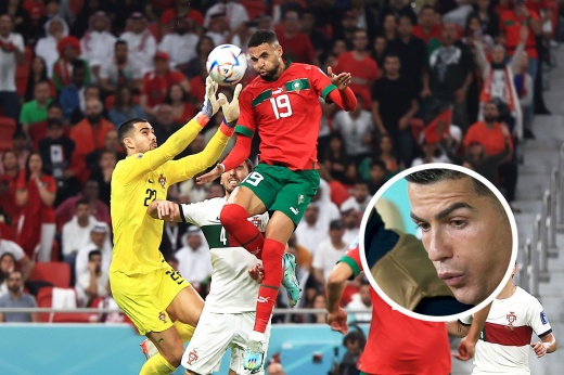 Реакция Роналду бесценна. Форвард Марокко забил Португалии в его стиле