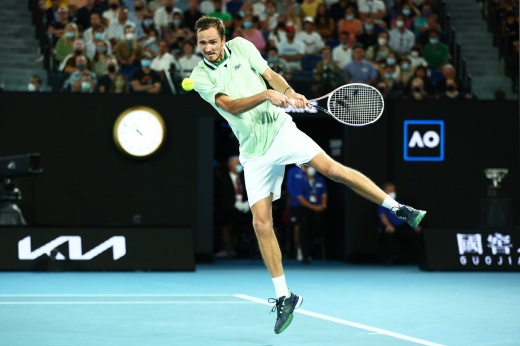 Russian giant at the top of the world rankings.  Medvedev is the tallest of the first rackets