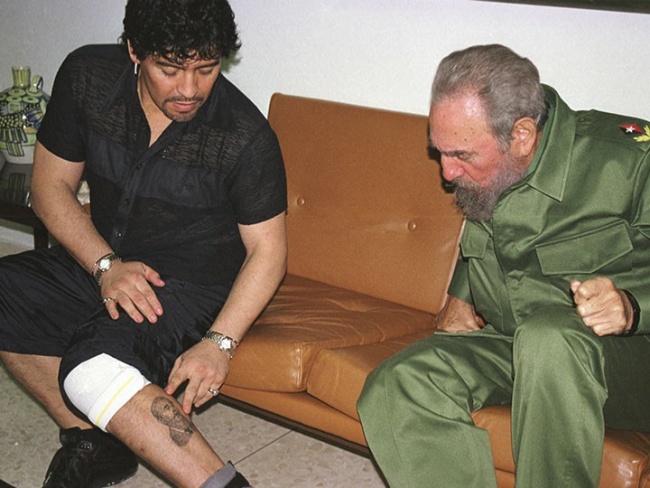 Диего Марадона и Фидель Кастро