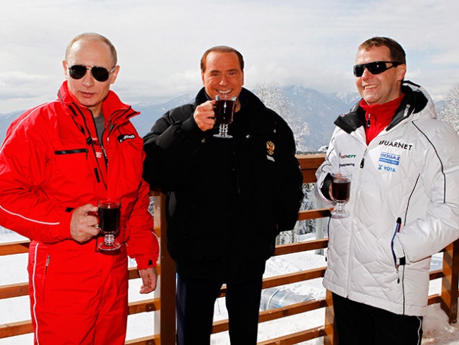Путин, Берлускони и Медведев