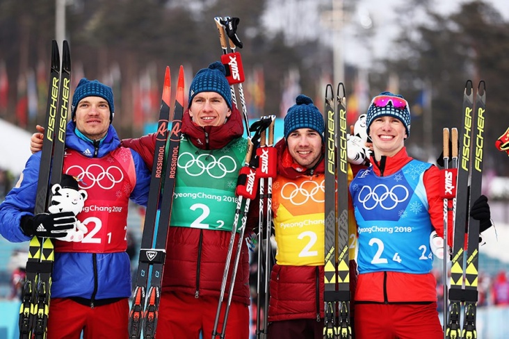 Российские лыжники — серебряные призёры в эстафете