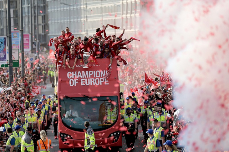«Ливерпуль» отпраздновал победу в Лиге чемпионов