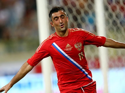 Александр Самедов в матче против Сербии
