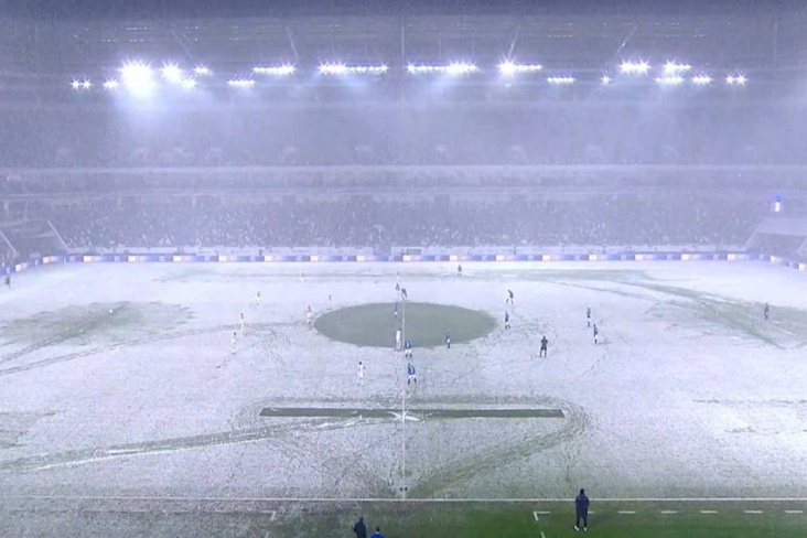 Снег в матче «Спартака»