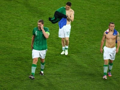 Ирландцы после матча с Хорватией