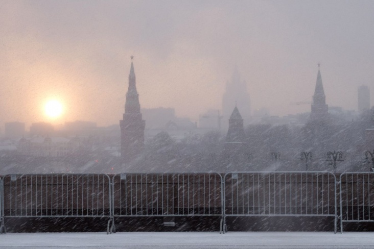 На Москву надвигается снежная буря