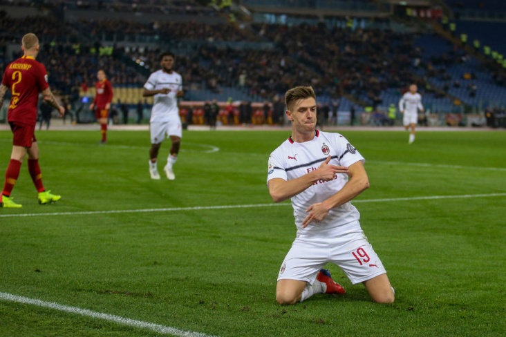 Пёнтек забил первый гол за «Милан» в Бергамо