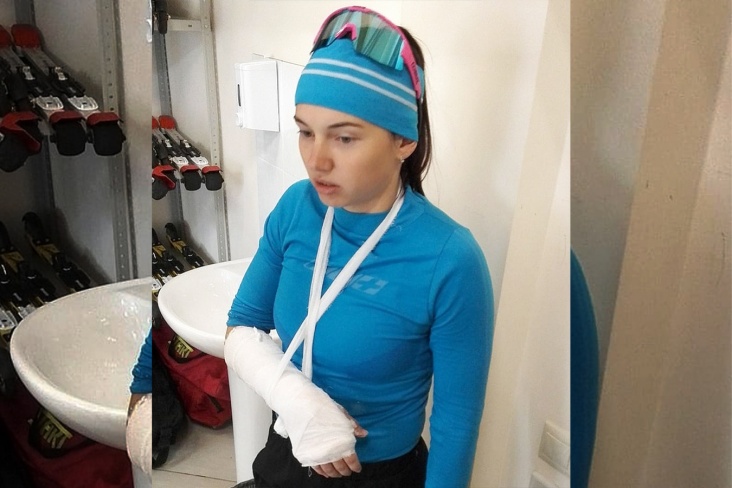 Биатлонистка Полина Шевнина сломала руку на ЧР