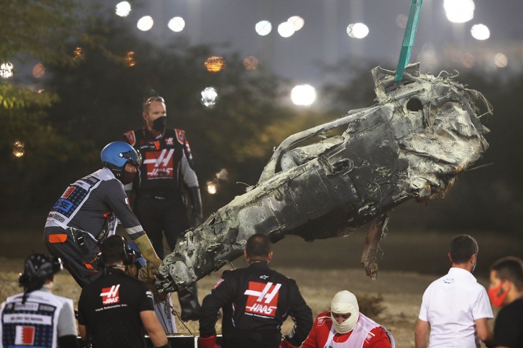 Гран-при Бахрейна: страшная авария Грожана