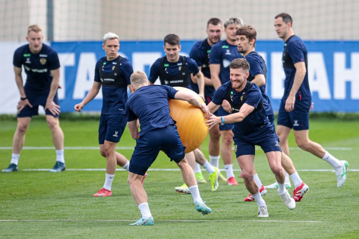 Тренировка сборной России