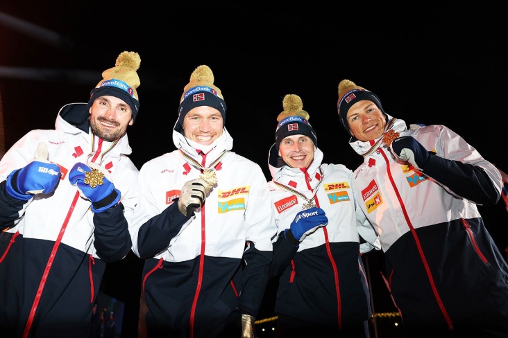 Норвежские лыжники заняли первые десять мест