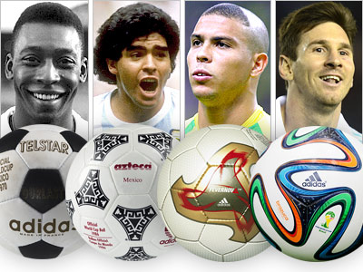 20 официальных мячей чемпионатов мира