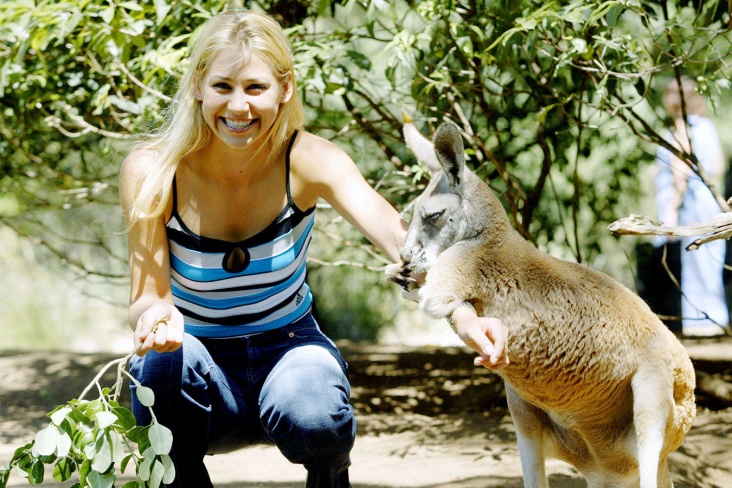 Анна Курникова с кенгуру