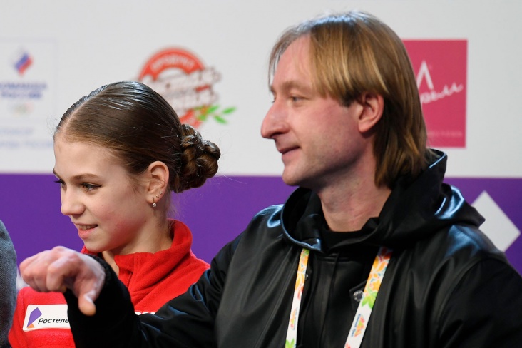 Александра Трусова и Евгений Плющенко