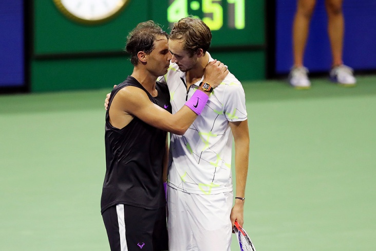 Рафаэль Надаль и Даниил Медведев в финале US Open