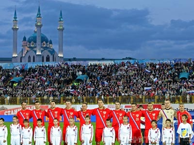 Сборная России впервые играл в Казани