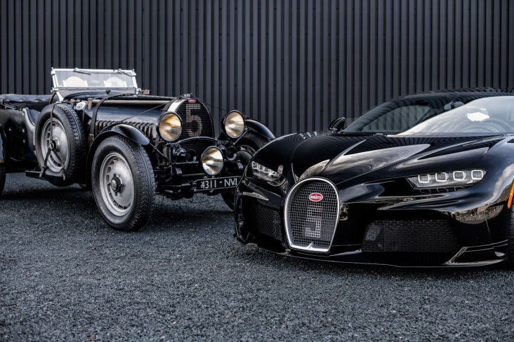 Bugatti Type 50S и Chiron Super Sport Hommage T50S