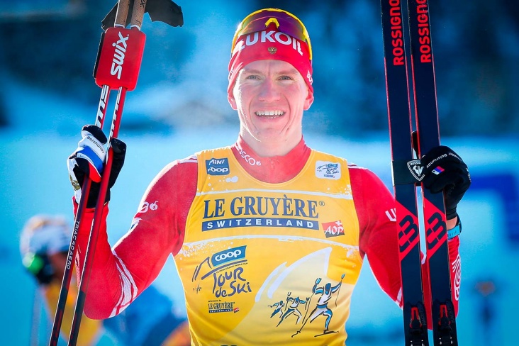 Большунов выиграл гонку на «Тур де Ски