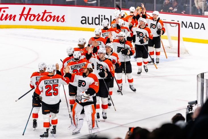 «Филадельфия Флайерз» повторила историческое достижение НХЛ, оформив три гола за 26 секунд