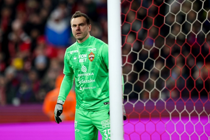 Игорь Акинфеев провел юбилейный матч в РПЛ против «Спартака»