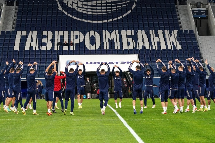 Тренировка сборной России перед матчем с Кипром