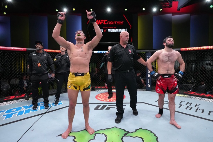 Гаджи Омаргаджиев — Кайо Борральо, UFC Vegas 51, Ян — Стерлинг запрещённый удар коленом