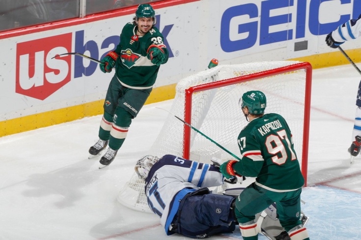 «Миннесота» разгромила «Виннипег», Кирилл Капризов набрал четыре очка и установил новый рекорд в НХЛ