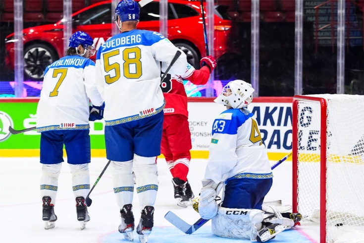 Казахстан — Дания — 1:9, обзор матча, сборная Казахстана уступила датчанам на чемпионате мира по хоккею