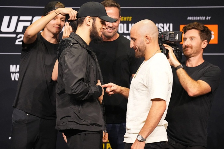 Ислам Махачев — Александр Волкановски, UFC 284, стердаун, пресс-конференция