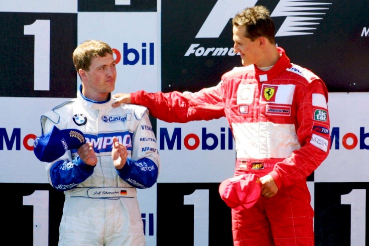 Борьба Михаэля и Ральфа Шумахеров в Формуле-1