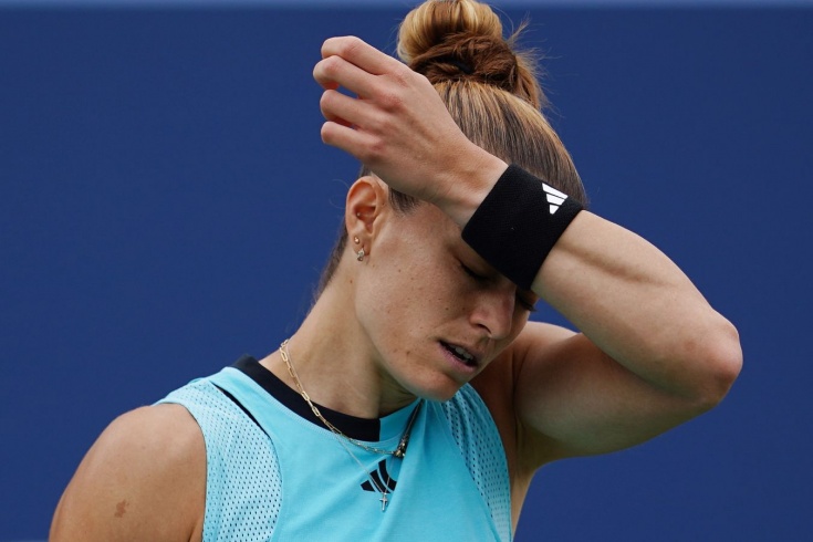 Бывшая третья ракетка мира Мария Саккари вылетела в первом круге US Open и расплакалась на пресс-конференции, фото
