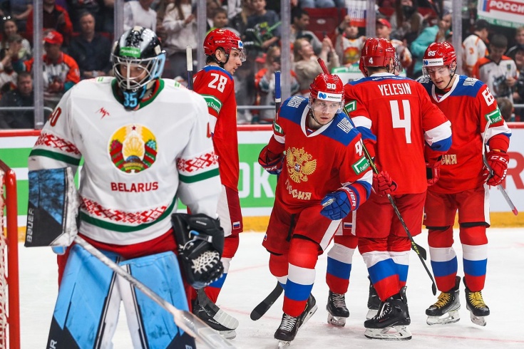 Сборная «Россия 25» по хоккею обыграла Беларусь со счётом 6:2, видео, голы